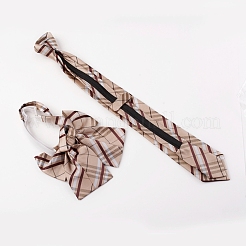 Verstellbare Polyester-Fliege mit Fliegenknoten und Reißverschluss-Krawatten für Damen im adretten Stil&nbsp;AJEW-WH0113-29C