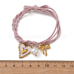 Bracelets à breloques en acier inoxydable 304&nbsp;BJEW-B170-01G-02