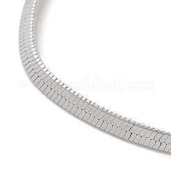 Латунные плоские ожерелья в виде змеи для женщин&nbsp;NJEW-Q344-04P