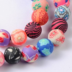 10 mm a mano mista polimero di argilla rotonda perline / sfera&nbsp;X-FIMO-10D-3