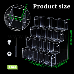 4-уровневый акриловый органайзер для маркеров&nbsp;ODIS-WH0043-190B