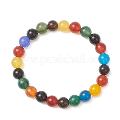 Эластичные браслеты из натурального агата для женщин&nbsp;BJEW-JB12963