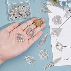 32 шт. 8-х стилевые латунные филигранные подвески&nbsp;KKC-UN0001-04