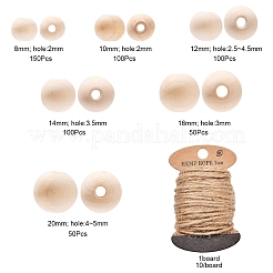 Набор для изготовления ювелирных изделий из круглых деревянных бусин своими руками&nbsp;DIY-YW0005-01