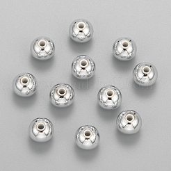 Perles rondes acryliques de placage en plastique&nbsp;PACR-L003-10mm-S