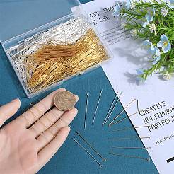 600 шт. 4 шт. латунных штифта с плоской головкой и штифт с ушком&nbsp;KK-SC0005-23