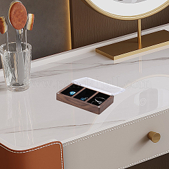 Caja cuboide de almacenamiento con imán de madera y terciopelo&nbsp;CON-WH0200-06A