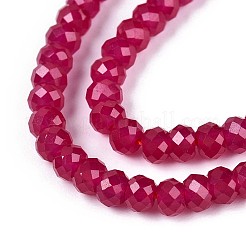 Нити бусин из красного корунда&nbsp;G-G106-A45-06