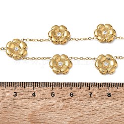 Lariat-Halsketten aus Edelstahl 304 mit Mikropavé-Fassung und Zirkonia für Damen&nbsp;SA-CBA4051-03G