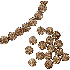 100 шт. бусины из полимерной глины со стразами&nbsp;RB-PH0001-39B