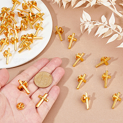 50 шт. религиозный корс сплав лацкан булавки задняя часть&nbsp;JEWB-FH0002-50G