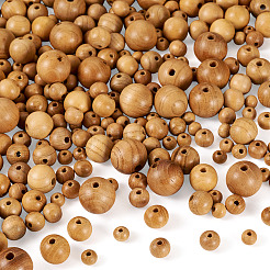 300шт 5 стиля бусины из натурального дерева&nbsp;WOOD-TA0002-86
