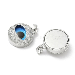 Печатная латунная микропаве из кубических цирконий со стеклянными подвесками&nbsp;KK-Z134-17P-03