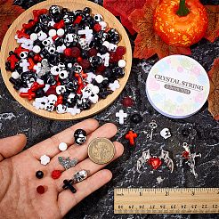 DIY-Sets zur Herstellung von Stretch-Armbändern im Gothic-Stil&nbsp;DIY-SC0033-37