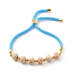 Lune naturelle et étoiles xingyue bodhi perles bracelets coulissants en cordon de nylon&nbsp;BJEW-JB06338