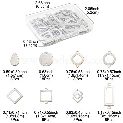 64 шт. 8 стиля геометрических звеньев/соединителей из нержавеющей стали 304&nbsp;STAS-FS0002-02