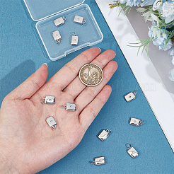 12pcs latón micro pavimentar colgantes de circonita cúbica transparente&nbsp;ZIRC-BC0001-34P-RS