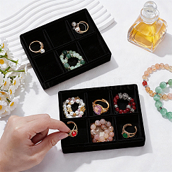6 bandeja de exhibición de joyas de terciopelo de rejilla&nbsp;ODIS-SP0002-24C-02