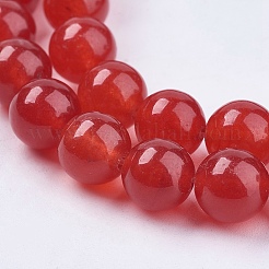 Натуральный белый нефритовый шарик нити&nbsp;X-G-R165-8mm-15