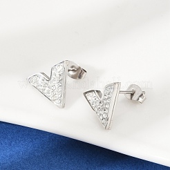 Серьги-гвоздики из нержавеющей стали 304&nbsp;EJEW-Z089-39P