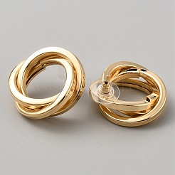 Женские серьги-гвоздики с железным закрученным узлом&nbsp;EJEW-WH0004-106A