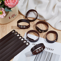 15 шт. простой браслет из искусственной кожи с пряжками из сплава&nbsp;BJEW-ME0001-06A