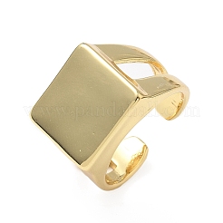 Латунные регулируемые открытые манжеты для женщин&nbsp;RJEW-A065-04G