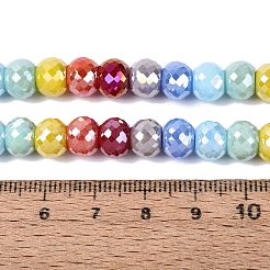 Chapelets de perles en verre opaque électrolytique&nbsp;EGLA-N022-17A-B01