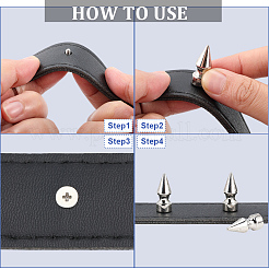 20 шт. шипы из цинкового сплава с винтовыми шпильками&nbsp;FIND-GF0008-53B