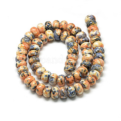 Синтетический океан белого нефрита бисер пряди&nbsp;G-S257-5x10mm-12