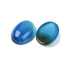 Крашеные овальные естественные голубой агат кабошоны&nbsp;G-K020-18x13mm-08