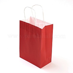 Sacs en papier kraft de couleur pure&nbsp;LS-AJEW-G020-A-12