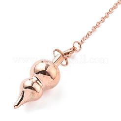Pendule de radiesthésie en laiton avec pendentifs en forme de grosse gourde pointue&nbsp;KK-H491-07RG