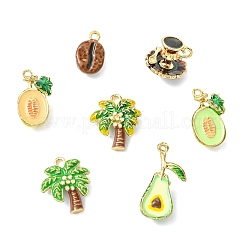 Colgantes de esmalte de aleación 7pcs 7 estilos&nbsp;ENAM-CJ0007-38