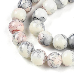 Выпечка окрашенные стеклянные бусины пряди&nbsp;DGLA-N003-8mm-C05