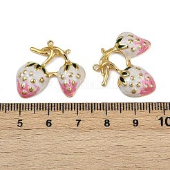 Подвески из эмали из нержавеющей стали 304 в виде клубники&nbsp;STAS-L290-21D-G