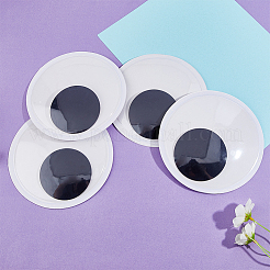 4 шт. самоклеящиеся пластиковые кабошоны с подвижными глазами&nbsp;DOLL-FH0001-04