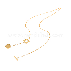 Collares tipo lariat redondos planos de acero inoxidable 304 con la inscripción 