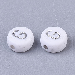 Perline acrilico placcato&nbsp;X-PACR-R243-04G