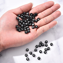 Крафтить черные акриловые бусины&nbsp;SACR-YW0001-05