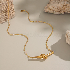 Минималистичные ожерелья с геометрическим узлом из нержавеющей стали 304 для женщин&nbsp;UR8477