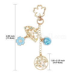 Подвесные брелки из сплава эмали&nbsp;HJEW-FS00049-03