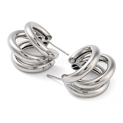 Серьги латунные гвоздики&nbsp;EJEW-K276-08P