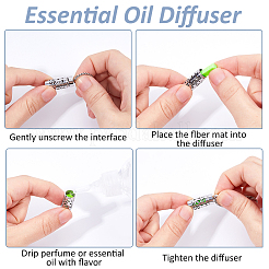 Ensembles de colliers coulissants et pendentifs pour bouteilles de parfum en acier inoxydable 304&nbsp;SJEW-FH0001-03