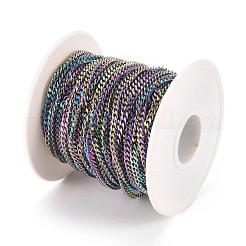 Placcatura ionica (ip) catene intrecciate in acciaio inossidabile 304&nbsp;CHS-D028-03M-C01