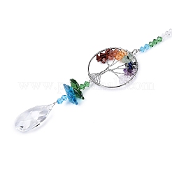Chakra-Sonnenfänger aus natürlichen Steinsplittern&nbsp;HJEW-N005-01
