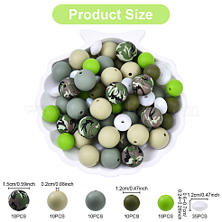Perle focali in silicone ecologico per uso alimentare&nbsp;SIL-YW0001-72B
