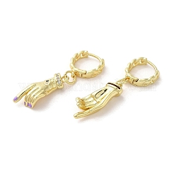 Con smalto e zirconi&nbsp;EJEW-Q797-21G-05