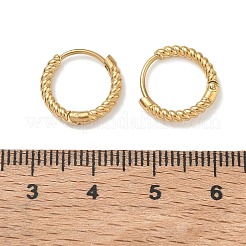 Pendientes de aro de acero inoxidable 304 para mujer&nbsp;EJEW-K336-01A-G