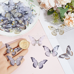 40 шт. 8-цветная светящаяся ткань и аксессуары для украшения в виде бабочки из смолы&nbsp;DIY-SP0006-24